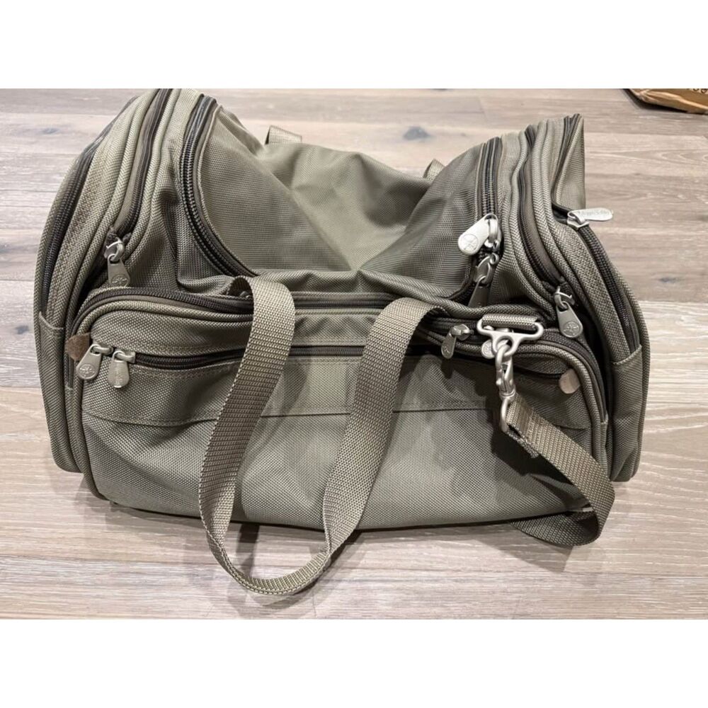 Briggs & Riley Green Expandable Duffel Nylon Bag Carry On Shoulder Strap